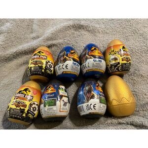 New JURASSIC WORLD Dominion Edition CAPTIVZ Dinosaur Slime Egg Lot of 8 Read Des